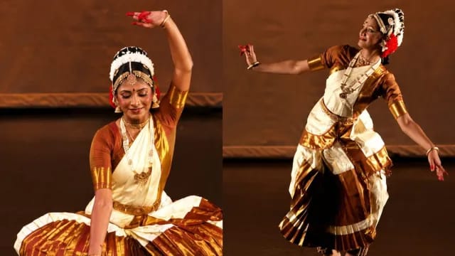Indian dancer performing Bharatanatyam, relevant to visa and immigration themes.