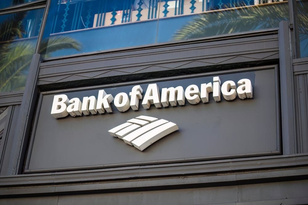 Bank of America logo and signage on a building exterior