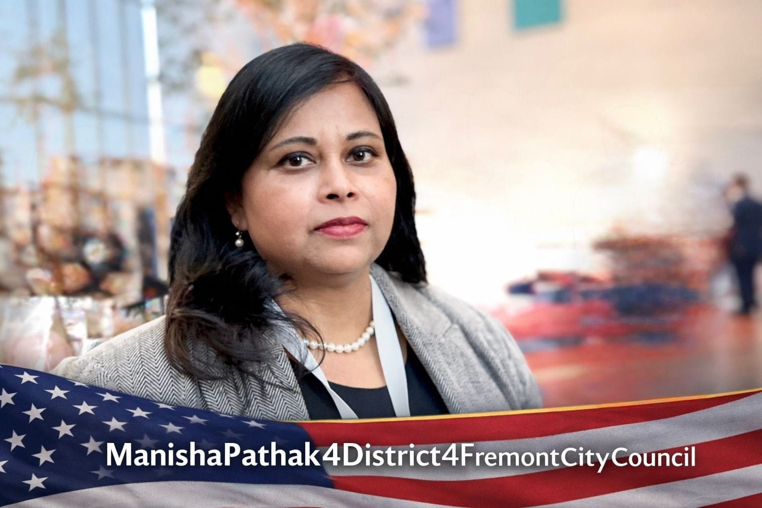 Manisha Pathak, Fremont City Council candidate, in a campaign photo