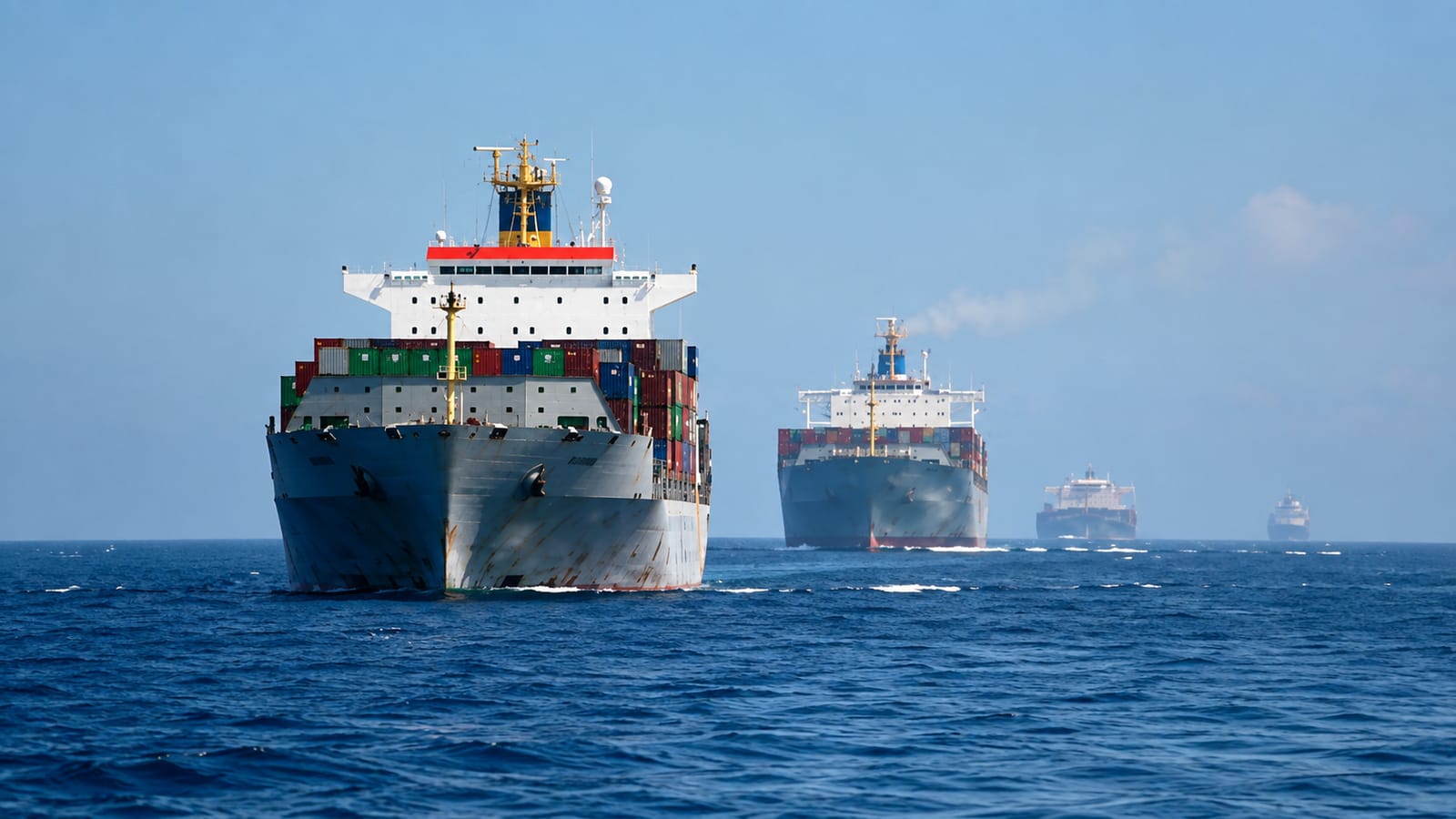 Container ships at sea, news of 22 Indian seafarers safe after hijackings
