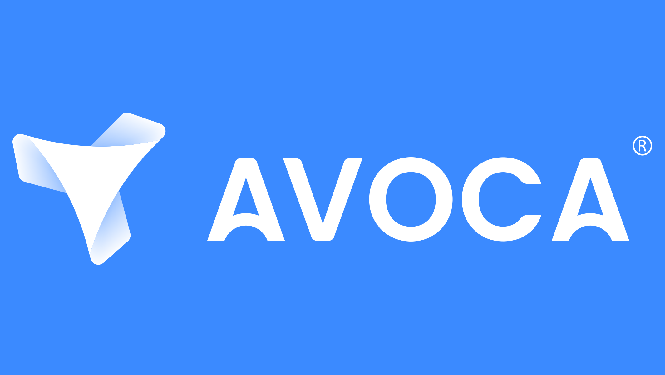 Avoca logo with the word "AVOCA" in white text on a blue background