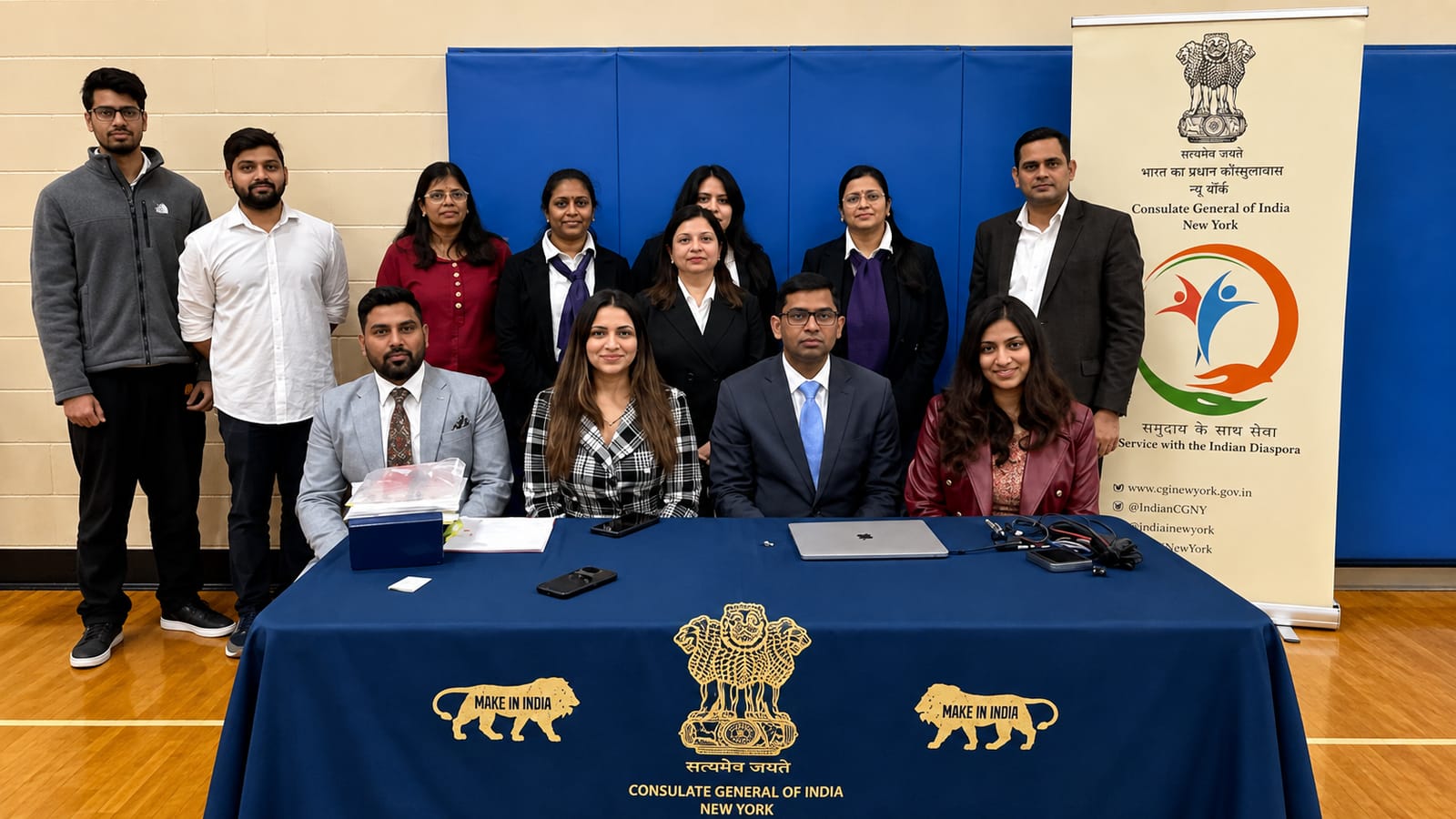 NY Indian Consulate camp assists diaspora with visa and immigration services.