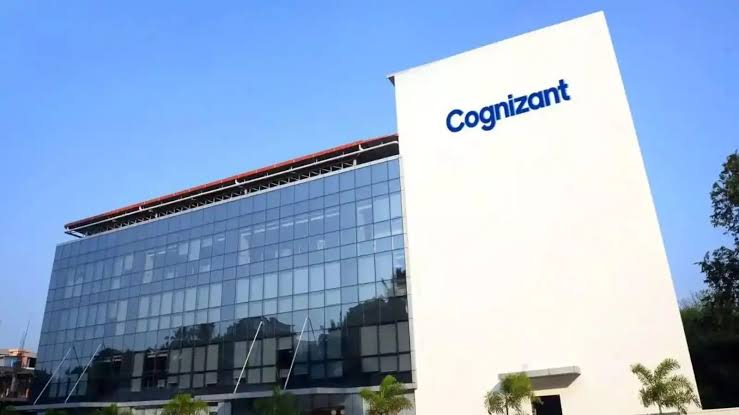 Cognizant building exterior with logo, under scrutiny for H-1B visa fraud.