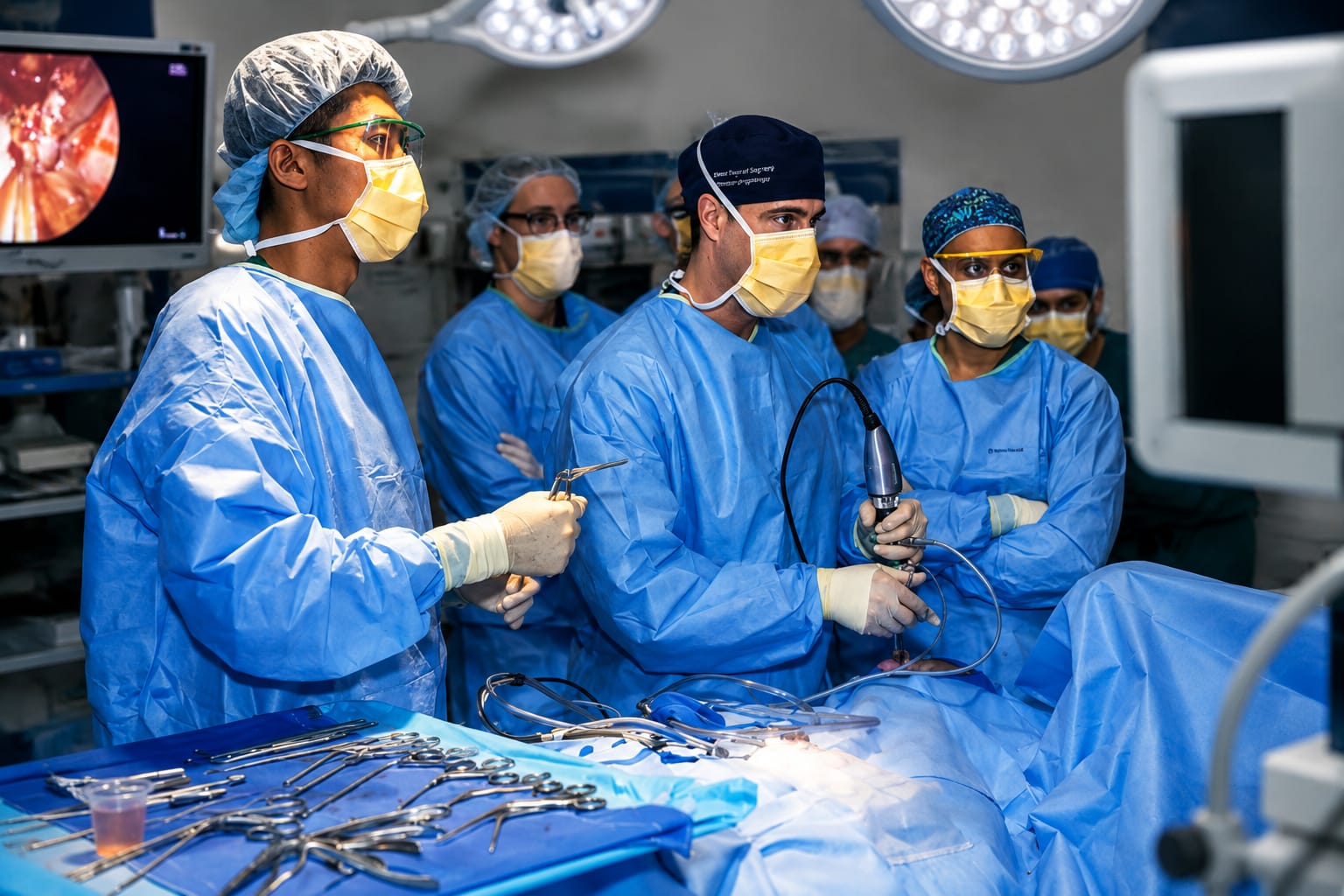 US Army surgeons perform a minimally invasive brain tumor removal surgery through the nose.